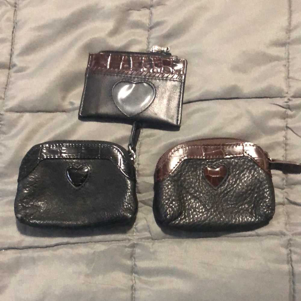 3 Brighton coin purse. 1  black, 2 black/brown. Great condition.